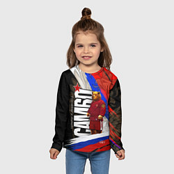 Лонгслив детский Медведь - Россия самбо, цвет: 3D-принт — фото 2