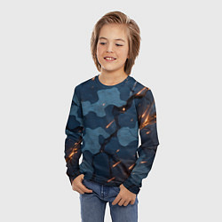 Лонгслив детский Камуфляжные плиты текстура, цвет: 3D-принт — фото 2