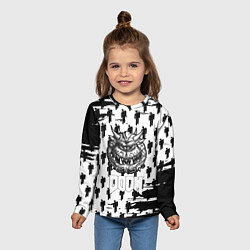 Лонгслив детский Doom паттерн пипл краски, цвет: 3D-принт — фото 2