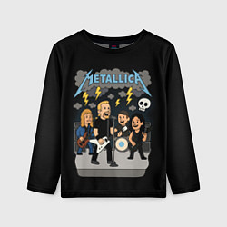 Лонгслив детский Металлика, мультяшный стиль, цвет: 3D-принт