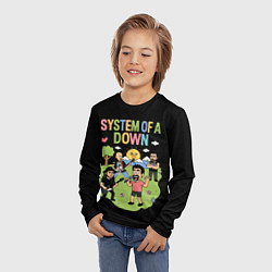 Лонгслив детский System of a Down мультяшный, цвет: 3D-принт — фото 2