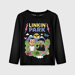 Лонгслив детский Линкин Парк мультяшный стиль, цвет: 3D-принт