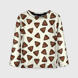 Лонгслив детский Нашивки какашки, цвет: 3D-принт