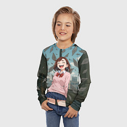 Лонгслив детский Сиратори Айра смеется - Дандадан, цвет: 3D-принт — фото 2