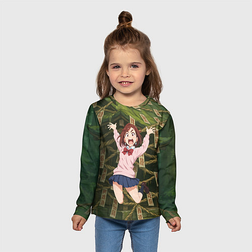 Детский лонгслив Сиратори Айра испуганная в полете / 3D-принт – фото 5