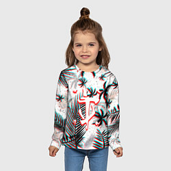 Лонгслив детский Doom тропики глитч, цвет: 3D-принт — фото 2