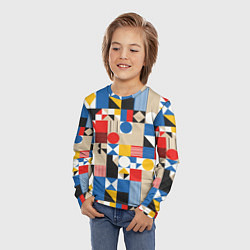 Лонгслив детский Геометрический балаган, цвет: 3D-принт — фото 2