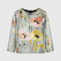 Детский лонгслив Цветы и цветочки