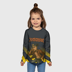 Лонгслив детский XXXTentacion с микрофоном в аниме стиле, цвет: 3D-принт — фото 2