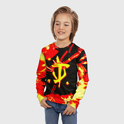 Лонгслив детский Doom огненный, цвет: 3D-принт — фото 2