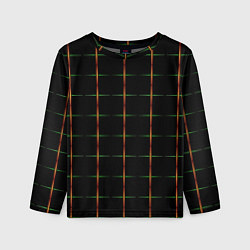Детский лонгслив Color black orange green crosses