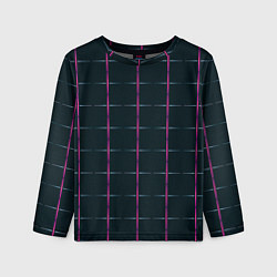 Лонгслив детский Color black stripes, цвет: 3D-принт