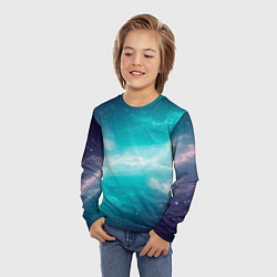 Лонгслив детский Галактическое сияние небес, цвет: 3D-принт — фото 2