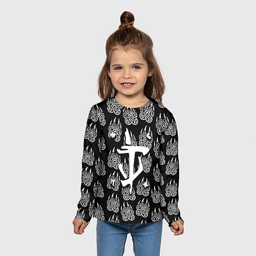 Детский лонгслив Doom хищник леса / 3D-принт – фото 5