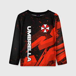 Лонгслив детский Umbrella corp - красный, цвет: 3D-принт