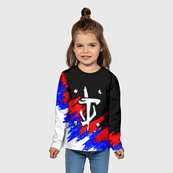 Лонгслив детский Doom триколор краски, цвет: 3D-принт — фото 2