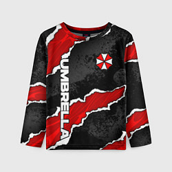 Лонгслив детский Umbrella corp - разрывы, цвет: 3D-принт