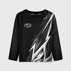 Лонгслив детский Subaru - монохромный черный, цвет: 3D-принт