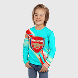 Лонгслив детский Arsenal stripes, цвет: 3D-принт — фото 2
