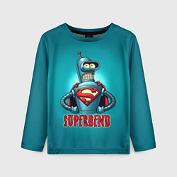 Лонгслив детский Bender superman - collaboration, цвет: 3D-принт
