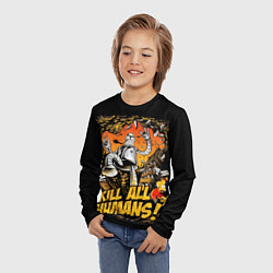 Лонгслив детский Футурама - гигантский Бендер, цвет: 3D-принт — фото 2