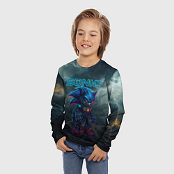 Лонгслив детский Sonic cyberpunk style, цвет: 3D-принт — фото 2