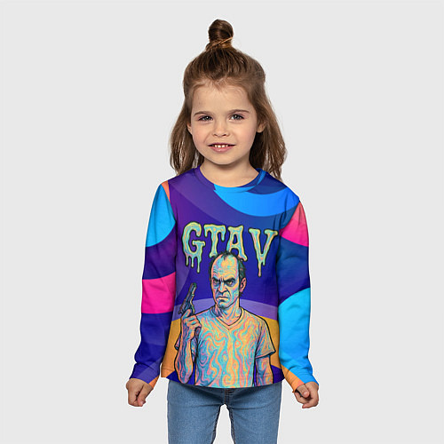 Детский лонгслив Тревор Филипс GTA 5 / 3D-принт – фото 5