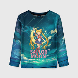 Лонгслив детский Sailor Moon на фоне неба, цвет: 3D-принт