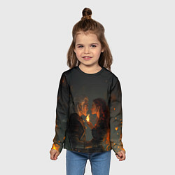 Лонгслив детский Ведьмак и огненная Трисс, цвет: 3D-принт — фото 2