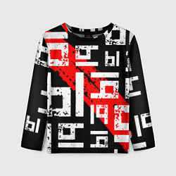 Лонгслив детский Ы, паттерн, цвет: 3D-принт