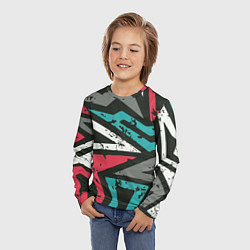 Лонгслив детский Геометрический узор, цвет: 3D-принт — фото 2