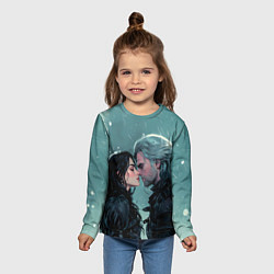 Лонгслив детский Йеннифэр и Ведьмак - прощание, цвет: 3D-принт — фото 2