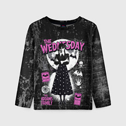 Лонгслив детский Уэнсдэй из семейки Аддамс, цвет: 3D-принт