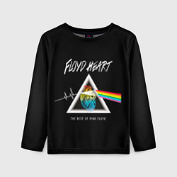 Лонгслив детский Pink Floyd сердце, цвет: 3D-принт