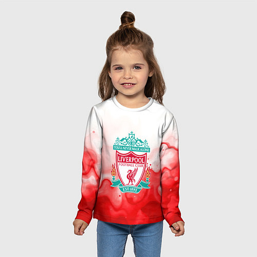 Детский лонгслив Фк Ливерпуль 2025 / 3D-принт – фото 5