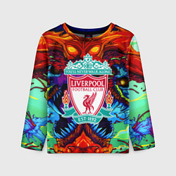 Лонгслив детский Ливерпуль монстр, цвет: 3D-принт