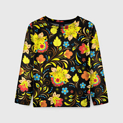 Лонгслив детский Хохлома узор, цвет: 3D-принт