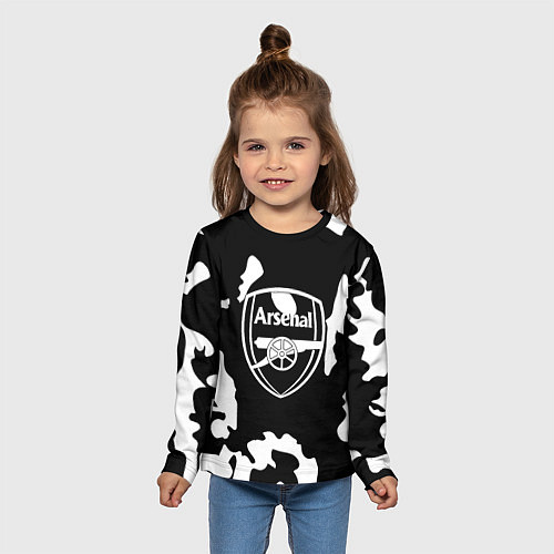 Детский лонгслив Арсенал камуфляжные краски / 3D-принт – фото 5