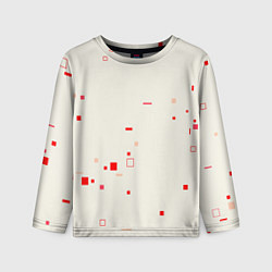 Лонгслив детский Color white red shapes, цвет: 3D-принт