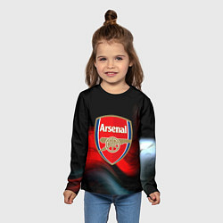 Лонгслив детский Арсенал абстракция аолна, цвет: 3D-принт — фото 2