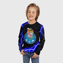 Лонгслив детский Porto молнии шторм, цвет: 3D-принт — фото 2