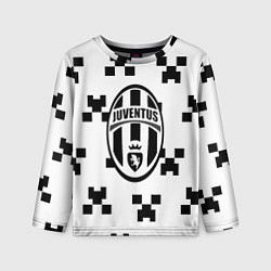 Лонгслив детский Juventus x minecraft pattern, цвет: 3D-принт