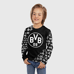 Лонгслив детский Borussia китайские символы текстура, цвет: 3D-принт — фото 2