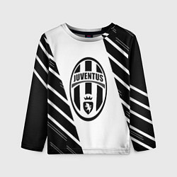 Лонгслив детский Ювентус полосы геометрия, цвет: 3D-принт