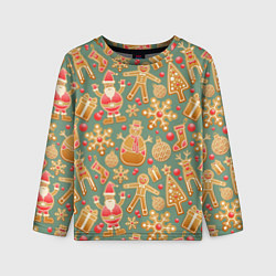 Лонгслив детский Имбирные пряники, цвет: 3D-принт
