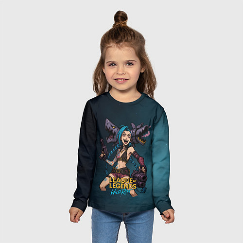 Детский лонгслив League of Legends Jinx / 3D-принт – фото 5