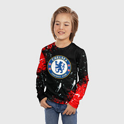 Лонгслив детский Chelsea брызги красок текстура, цвет: 3D-принт — фото 2