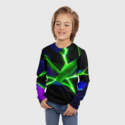 Лонгслив детский Green glow, цвет: 3D-принт — фото 2