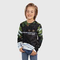 Лонгслив детский Призрачный волк, цвет: 3D-принт — фото 2