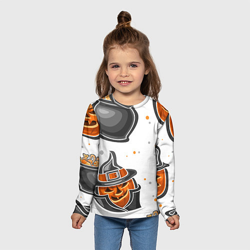 Детский лонгслив Candy halloween / 3D-принт – фото 5